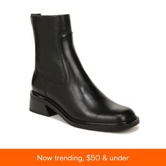 in stock Black Leather Boots Women, Flat Leather Boots, Trending Handbags, Everyday Boots, Black Leather Flats, Favorite Boots, Trending Sneakers, Comfortable Boots, Black Boots Women