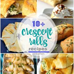 different types of crescent rolls with text overlay