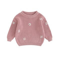 PRICES MAY VARY. Material is knitted,and fabric is breathable and sweat-absorbent,and feeling is soft and comfortable This toddler sweater is o-neck,solid color,long sleeve,new adorable autumn winter sweater for baby girl,best gift for your baby This baby sweater is pretty and fashionable,can make your little girl more cute and get more compliments;and this baby girl sweater is casual and loose,easy to put on and take off;and it would be best birthday gift,halloween gift,thanksgiving gift,and ch Baby Girl Sweater Outfits, Knit Toddler Sweater, Baby Winter Wear, Toddler Chunky Sweater, Infant Sweater, Toddler Girl Christmas Sweater, Baby Winter Coats, Baby Girl Sweater, Pink Sweater Dress Baby