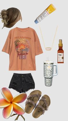 Beach Inspired Outfits Summer, Teen Outfit Inspo School, Summer Vibes Aesthetic Outfit, Beach School Outfits, Cute Outfits For Florida, Florida Girl Outfits, Teen Summer Outfits, Vsco Girl Outfits, Beachy Fits