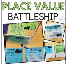 the place value battleship game is shown with pictures and instructions for each player to use