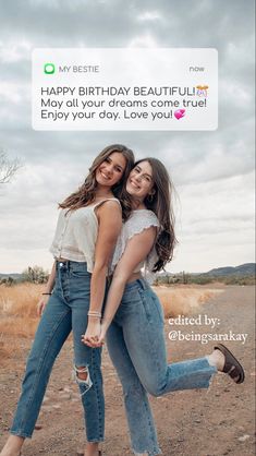 Instagram story idea for birthday Quotes Creative, Sara Kay, Sisters Photoshoot Poses, Birthday Girl Quotes, Birthday Captions Instagram, Sisters Photoshoot, Birthday Post Instagram, Happy Birthday Quotes For Friends, Bff Photoshoot Poses