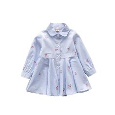 Product Title: Girls Button Lapel Floral Printed Pleated Long Sleeve DressKeyword Tag: Baby Girl Mommy And Me Outfits* Soft Feeling & Cozy Comfortable* Package Package Included: 1 Dress* Fabric & Fabric: 95% Cotton, 5% Spandex* Available for Machine Wash as well as Tumble Dry* Imported//  window.dataLayer = window.dataLayer || []; function gtag(){dataLayer.push(arguments);} gtag('js', new Date()); gtag('config', 'UA-172659890-2'); //  Are you look for a best quality and cheapest dress? Then Gir Cute Long Sleeve Spring Dress, Cute Long Sleeve Dresses For Spring, Cute Collared Summer Dress, Cotton Dresses With Button Closure For Spring, Cute Button-up Spring Dresses, Cute Long Sleeve Cotton Dress, Spring Long Sleeve Dress-up Dresses, Cute Blue Dresses With Button Closure, Cute Blue Dress With Button Closure