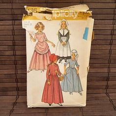 an old fashioned sewing pattern for girls'dresses