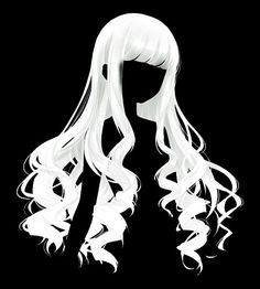 Drawing Of Hair, Anime Braids, Anime Curly Hair, Long White Hair