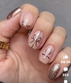 Simple Gel Nails, Short Acrylic Nails Designs, Christmas Nail Designs, Luxury Nails, Short Acrylic Nails, Best Acrylic Nails, Nails Acrylic