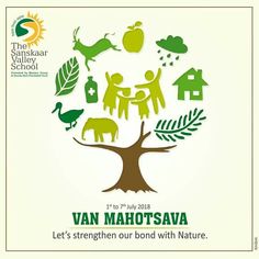 the logo for van mahotsava's new bond with nature and animals