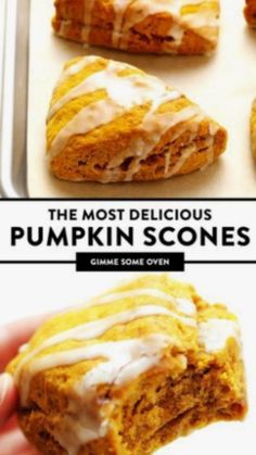 the most delicious pumpkin scones you'll ever have to eat are glazes