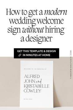 Effortlessly Design Stylish Wedding Welcome Signs with DIY Templates Stationery Shop, Stylish Wedding