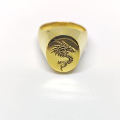 "Dragon Signet Ring, Custom Ring, Personalized Gift, 925 Solid Sterling Silver Ring, Engraved Ring, Gold Signet Ring, Summer Gifts Add this Personalized silver  Ring in your accessories to make you feel unique. This ring have 925 stamp and you will receive a ring like the one in the picture. You can choose any size or material you want from drop down menu. *PERSONALIZATION *Please select your plating from the menu  In Gold Plated we use Base Material Solid   Silver then we do Gold Plating. *Plea Dragon Signet Ring, Engraved Oval Symbolic Signet Ring, Handmade Oval Yellow Gold Stackable Rings, Symbolic Sterling Silver Oval Ring, Handmade 14k Gold Oval Rings, Symbolic Oval Yellow Gold Signet Ring, Symbolic 14k Gold Oval Rings, Gold Oval Engraved Ring Stamped 925, Fine Jewelry Engraved Oval Ring