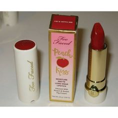 Too Faced Peach Kiss Moisture Matte Long Wear Lipstick HE'S WITH ME Size: 4G. Too Faced Peach, Long Wear Lipstick, Too Faced, Moisturizer, Kiss, Lips, Cream, Makeup, How To Wear