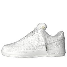 Nike Air Force 1 Low x LOUIS VUITTON LV 'White' 1A9V87 Air Force 1 X Louis Vuitton, Designer White Nike Custom Sneakers, Air Force 1 Louis Vuitton, Lv Air Force 1, Nike Louis Vuitton, Mom Shoes, Nike Airforce 1, Nike Sneakers Women, Nike Air Force 1 Low