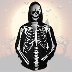 Skeleton Halloween Hoodie QA070716 Easy 30 day return policy Hoodie Skeleton, Halloween Clothing, Hoodie Oversize, Skeleton Halloween, Halloween Hoodie, Halloween Party Themes, Theme Halloween, Halloween Skeleton, Shirt Store