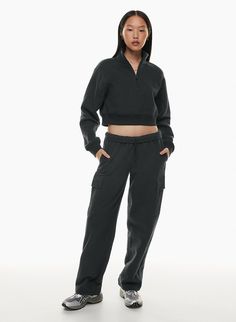 Cargo Sweatpants, To My Daughter, Wide Leg, Tights, Super Cute, Sweatpants, Pants, Black, Tracksuit Bottoms