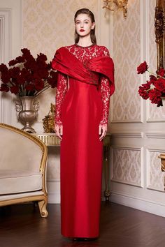 Western Style Dresses, Royal Clothing, Mean Blvd, Taffeta Fabric, Lace Layers, Floor Length Dress, Floor Length Skirt, فستان سهرة, Stunning Gowns