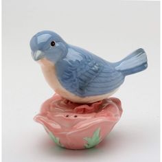 PRICES MAY VARY. Exquisitely detailed. Makes for a great gift or an excellent complement to your décor Great Porcelain Craftmanship Colorful and unique Comes packaged in a sturdy gift box Size:3 1/2" x 3" 4 1/4" H Salt And Pepper Grinders, Pink Rose Flower, Salt And Pepper Set, Fine Porcelain, Bluebird, Salt And Pepper Shaker, Salt And Pepper Shakers, Hand Painted Ceramics, Salt Pepper Shakers