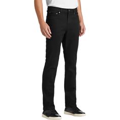 Men's Microbrushed Modern Fit Luxe Power Stretch Twill Pants, Black, Size 32 X 32 98% Cotton 2% Elastane Zip Fly Classic Five-Pocket Style Tonal Stitching Premium Sateen With Microbrushed Surface Modern Fit Black Straight Fit Bottoms With Five Pockets, Black Slim Fit Bottoms With Straight Hem, Black Bottoms With Five Pockets And Straight Fit, Black Straight Fit Pants With Five Pockets, Classic Black Straight Pants, Classic Black Straight Bottoms, Black Straight Pants With Five Pockets, Black Straight Fit Pants, Black Straight Fit Pants With Standard Cut Leg