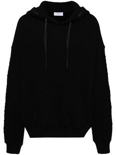 black cotton drawstring hood front pouch pocket drop shoulder long sleeves straight hem Oversized Cotton Sweatshirt With Drawstring, Black Drawstring Sweatshirt For Streetwear, Black Hoodie With Drawstring For Streetwear, Oversized Drawstring Hoodie Sweatshirt, Black Drawstring Hoodie For Streetwear, Casual Black Hoodie With Drawstring, Black Long Sleeve Sweatshirt With Drawstring, Black Drawstring Hoodie Outerwear, Black Hooded Sweatshirt With Drawstring