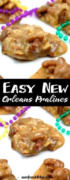 an easy new orleans pralines recipe with mardi gras beads