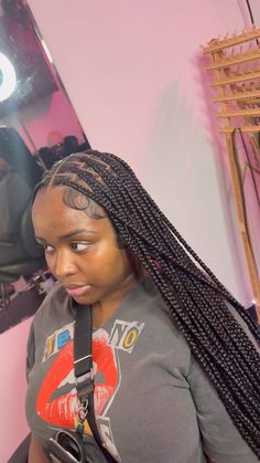 Hairstyles Wigs, Braids Knotless, Boho Knotless, Feed In Braids Hairstyles, Box Braids Hairstyles For Black Women, Cute Braided Hairstyles, Braids Hairstyles Pictures, Braided Cornrow Hairstyles, Cute Box Braids Hairstyles