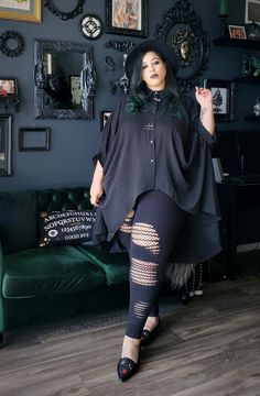 Witchy Style Plus Size, Torrid Outfits 2023 Summer, Alt Goth Outfits Plus Size, Witch Aesthetic Fashion Plus Size, Rock Chic Plus Size, Plus Size Goth Mom Outfits, Plus Size Witchy Boho Fashion, Plus Size Goth Teacher Outfits, All Black Outfits For Women Plus Size