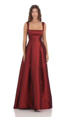 Square Neck Fit and Flare Maxi Dress in Maroon | LUCY IN THE SKY Flare Maxi Dress, Prom Dress Inspo, Classy Prom, Prom Inspo, Classy Prom Dresses, Prom Dress Inspiration, Cute Prom Dresses, Senior Prom, Maxi Dress Prom