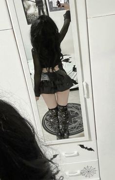 Gothic Bimbocore Outfits, Goth Nun, Real Goth, Emo Goth Aesthetic, Cute Goth Outfits, Health Goth, Egirl Outfits