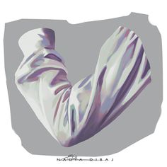 an abstract image of a white and purple object with the text, i am not sure what this is