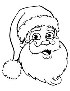 santa claus coloring pages for kids printable and coloring page with christmas hat on