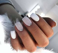 Natural Nail Designs, Casual Nails, White Nail, Short Acrylic Nails, Nail Polishes, Cute Acrylic Nails, Perfect Nails