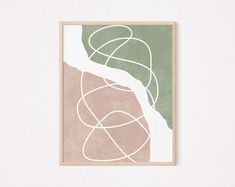 a framed art print with an abstract design