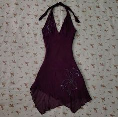 Purple Hoco Dress, Vintage Evening Dress, Dark Purple Dresses, Chiffon Sleeves, Purple Outfits, Evening Dresses Cocktail, Dress Cocktail