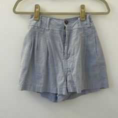 Never Worn! Light Blue High-waisted Shorts For Summer, Light Wash Cotton Shorts For Day Out, Washed Blue High-waisted Cotton Shorts, Casual Light Indigo Bottoms For Summer, Light Blue Short Bottoms For Day Out, Light Blue Cotton Summer Shorts, Light Blue Summer Cotton Shorts, Summer Light Indigo Cotton Bottoms, Light Indigo Cotton Bottoms For Summer