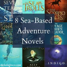 the sea - based adventure novels are featured in this poster