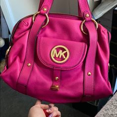 Hot Pink Authentic Michael Kors Bag. Never Used. Outside And Inside Very Clean. Has A Little Fringyness On One Handle From Being Hung Up So Long Without Using. Give This Baby Girl A Home ! Michael Kors Handbags Pink, Pink Handbag, Bags Michael Kors, Pink Handbags, Girl A, Hung Up, Fjallraven Kanken Backpack, Michael Kors Bag, Hot Pink