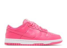 Wmns Dunk Low 'Hyper Pink' - Nike - DZ5196 600 - hyper pink/hyper pink/white | Flight Club Cute Jordans For Women Lowtop Pink, Pink Low-top Custom Sneakers For Light Sports, Pink Low-top Sneakers, Hyper Pink Dunks, Dunks Pink, Nike Pink Low-top Sneakers, Nike Dynamic Pink Sneakers, Pink Dunks, Nike Dunks Low