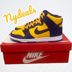 Brand New With Original Box, Tissue Paper Included! Deadstock!!!!! Nike Dunk High Retro In Lakers Colorway! Highly Sought After! Men’s Size 12. Will Fit Women’s Size 13.5 2022 Release! See All Pictures! Priced To Move Immediately! 100% Authentic! Fast Shipping! Mustard High-top Sneakers With Rubber Sole, Yellow Leather Basketball Shoes With Rubber Sole, Yellow Lace-up Basketball Shoes With Rubber Sole, Nike Yellow Basketball Shoes With Gum Sole, Yellow Mid-top Basketball Shoes With Rubber Sole, Yellow Basketball Shoes With Rubber Sole, Yellow Synthetic Basketball Shoes With Round Toe, Yellow Synthetic Round Toe Basketball Shoes, Yellow High-top Sneakers With Gum Sole