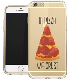 an iphone case with pizza on it and the words in pizza we cruist