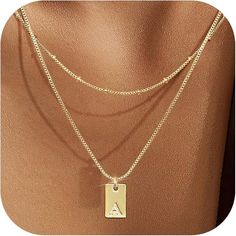 Classic Design, Dainty And Minimalist. Meaningful Initial Necklace, You Can Personalize Your Necklace With Your Chosen Initials. This Delicate Layered Initial Necklace Can Be Worn Alone Or Layered With Other Necklaces For Most Everyday Outfits. It Makes you More Elegant and Charming. Gold Initial Pendant, Rapper Jewelry, Hip Hop Chains, Initial Necklaces, Miami Cuban Link Chain, Gold Letter Necklace, Miami Cuban Link, Cuban Link Chain Necklaces, Chain For Women