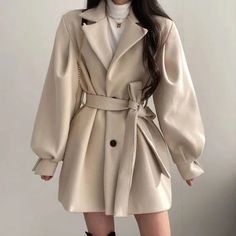 YesStyle rewards code: OLIVIASOJO | afilliate code, links | Plain Woolen Button-Up Oversize Coat Korean Fashion Office, Vintage Preppy, Sweater Outfit, Belted Coat, Wool Blend Coat, Woolen Coat, Plaid Skirt, Fashion Korean