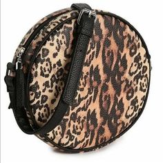 Mix No. 6 Dsw Round Cheetah Print Bag Brand New, Never Been Used Leopard Print Design On Both Sides Adjustable Strap 8.5" X 8" Smoke Free Home Casual Leopard Print Crossbody Bag, Leopard Print Travel Pouch Bag, Leopard Print Crossbody Travel Bag, Leopard Print Crossbody Bag With Removable Pouch, Leopard Print Crossbody Bag, Cheetah Print Bag, Jean Purse, Leopard Boots, Leopard Bag