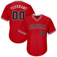 an orange baseball jersey with the name and number on it, that says teamname