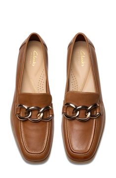 This streamlined loafer will meet your office's smart-casual dress code and features a Contour Cushion footbed for weightless comfort and support. Leather upper and lining/synthetic sole Imported Brown Loafers For Work, Medium Width, Luxury Cognac Slip-on Loafers, Cognac Leather Semi-formal Loafers, Classic Brown Tassel Slip-on Loafers, Brown Semi-formal Tassel Loafers With Leather Sole, Smart Casual Dress Code, Leather Loafer Shoes, Loafers For Women, Leather Loafers