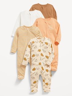 Unisex 2-Way-Zip Footie Sleep & Play One-Piece 5-Pack for Baby | Old Navy Baby Bug, Target Baby, Neutrogena Makeup Remover, Neutrogena Makeup, Baby Wishlist, Miracle Baby, Navy Baby, Baby Prep, Newborn Essentials