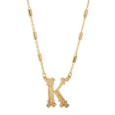 Our True Classic Vintage Initial Necklace is a must have for even the most modest of jewelry connoisseur. The history of the initial necklace goes back to Henry VIII second wife Anne Boleyn. We all know the story the king ordered her beheaded in 1536, that's when he demanded all portraits of her to be destroyed. Though one remained and hangs regally in the National Portrait Gallery in London. That's where you will find the mother of Queen Elizabeth I wearing her gold and pearl "B" pendant. No on Lobster Jewelry, K Necklace, Accessory Inspo, Chic Fashionista, 1928 Jewelry, Vintage Inspired Jewelry, Initial Pendant Necklace, Vintage Lettering, Body Piercing Jewelry