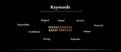 the words keywords written in different languages on a black background with gold trimmings