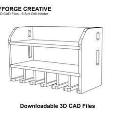 CNC Made Cordless Drill Organizer Wall Mounted Cordless Tool | Etsy Cabinet Woodworking Plans, Etsy Decor, 360 Design, Fusion 360