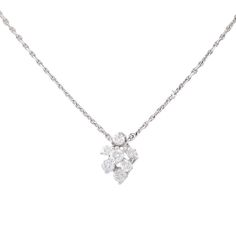 Modern Diamond Platinum 18K White Gold Necklace Necklaces Jack Weir & Sons Elegant Platinum Necklace In Diamond White, Luxury Timeless Platinum Diamond Necklace, White Diamond Accented Platinum Necklace, Classic Gold-color Platinum Diamond Necklace, Platinum Diamond Necklace With Brilliant Cut - Gift, Modern Diamond Necklace, Colored Stone Engagement Rings, Platinum Pendant, White Gold Chain