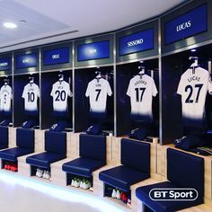 the men's dressing room is clean and ready to be used for their next game