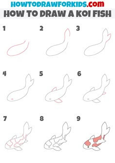 how to draw a koi fish step by step instructions for kids and beginners